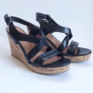Franco Sarto Strappy Black Sandals Size 9